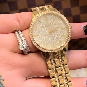 Michael Kors gold diamond watch
